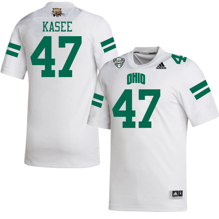 Ohio Bobcats #47 Alex Kasee College Football Jerseys Stitched-White